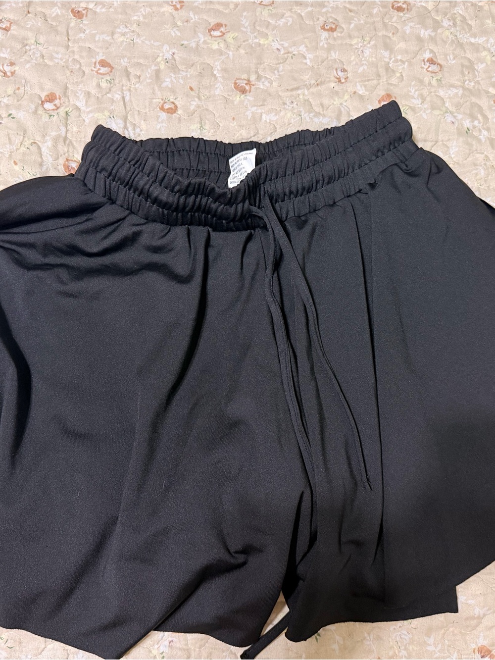 & Other Stories Black Athletic Drawstring Shorts - Picture 3 of 3